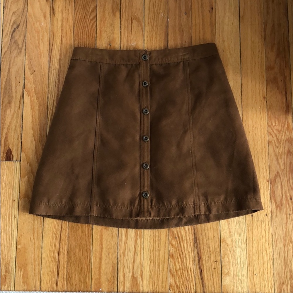 Hollister camel mini skirt